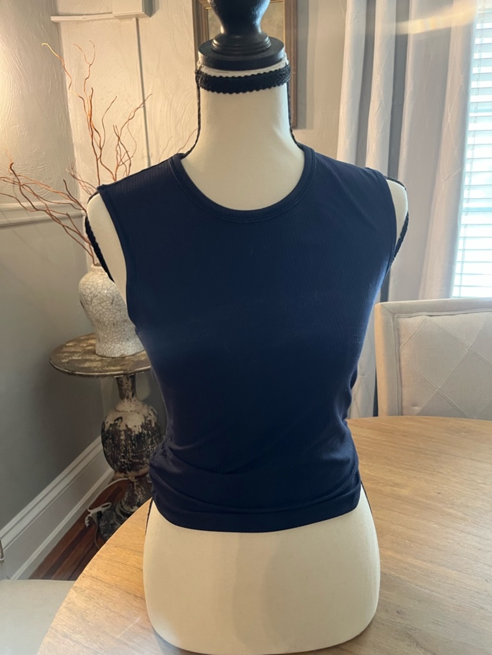 lululemon athletica Navy Ribbed Sleeveless Tank